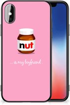 Telefoonhoesje Geschikt voor iPhoneX | Xs Leuk Hoesje met Zwarte rand Nut Boyfriend