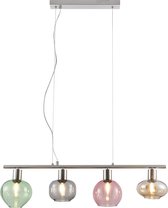 MLK - Hanglamp 7107 - 4 Lichts - Groen, Grijs, Roos, Amber