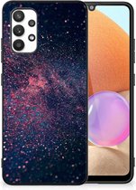 TPU Siliconen Hoesje met Foto Geschikt voor Samsung Galaxy A32 4G | A32 5G Enterprise Editie Telefoonhoesje met Zwarte rand Stars