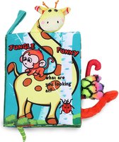 Baby boek/knisperboekje /baby born/sinterklaas/ kerstcadeau/ Educatief Baby Speelgoed /Zacht Baby boek /Zacht Speelgoed/Speelgoed voor baby/ Speelgoed Voor Kinderen/"jungle funny"