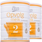 Etos Opvolgmelk 2 - met melkvet - Baby's 6-10 maanden - 2 x 800 GR