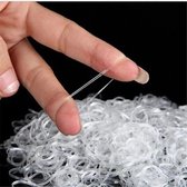 buste vervolgens behang Mini elastiekjes - 1000 stuks - Transparante elastiekjes - Haaraccessoires  - Haartools... | bol.com