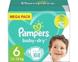 Pampers Baby Dry Luiers - Maat 6 - Mega Pack - 68 luiers