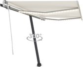Everest Luifel handmatig uittrekbaar met LED 350x250 cm crèmekleurig