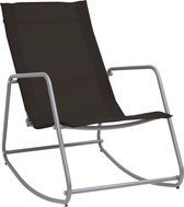Decoways - Tuinschommelstoel 95x54x85 cm textileen zwart