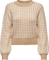 Jacqueline de Yong Trui Jdymoss L/s Jacqaurd Pullover Knt 15253026 Nomad/w Cloud Da Dames Maat - XS