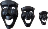 Deco4yourhome® - Masker - Metaal - Set van 3 - Black Antique - Pronto