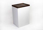CoffeeRacer 'Living' wit walnoot - Simrig - wheelstand - racestuur - race simulator - Nederlands product - opvouwbaar - plantenstandaard