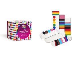 Happy Socks Pride Socks Gift Set (3-pack) - regenboog sokken - Unisex - Maat: 41 - 46