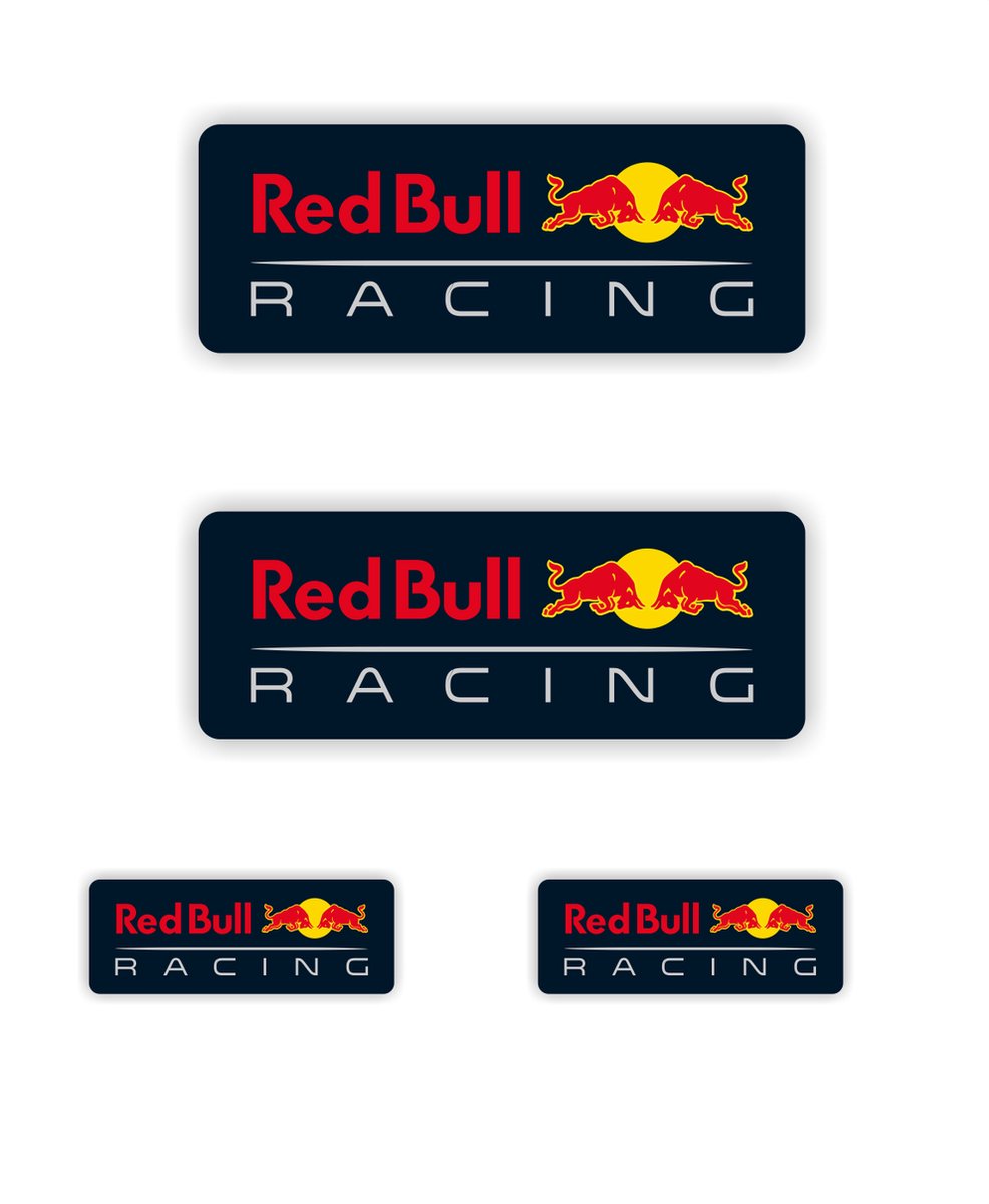 Red Bull Formula One F1 Racing Blue Background Stickers X2 for Car