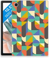 Siliconen Backcase Geschikt voor Samsung Galaxy Tab A8 2021 Hoesje Funky Retro met doorzichte zijkanten