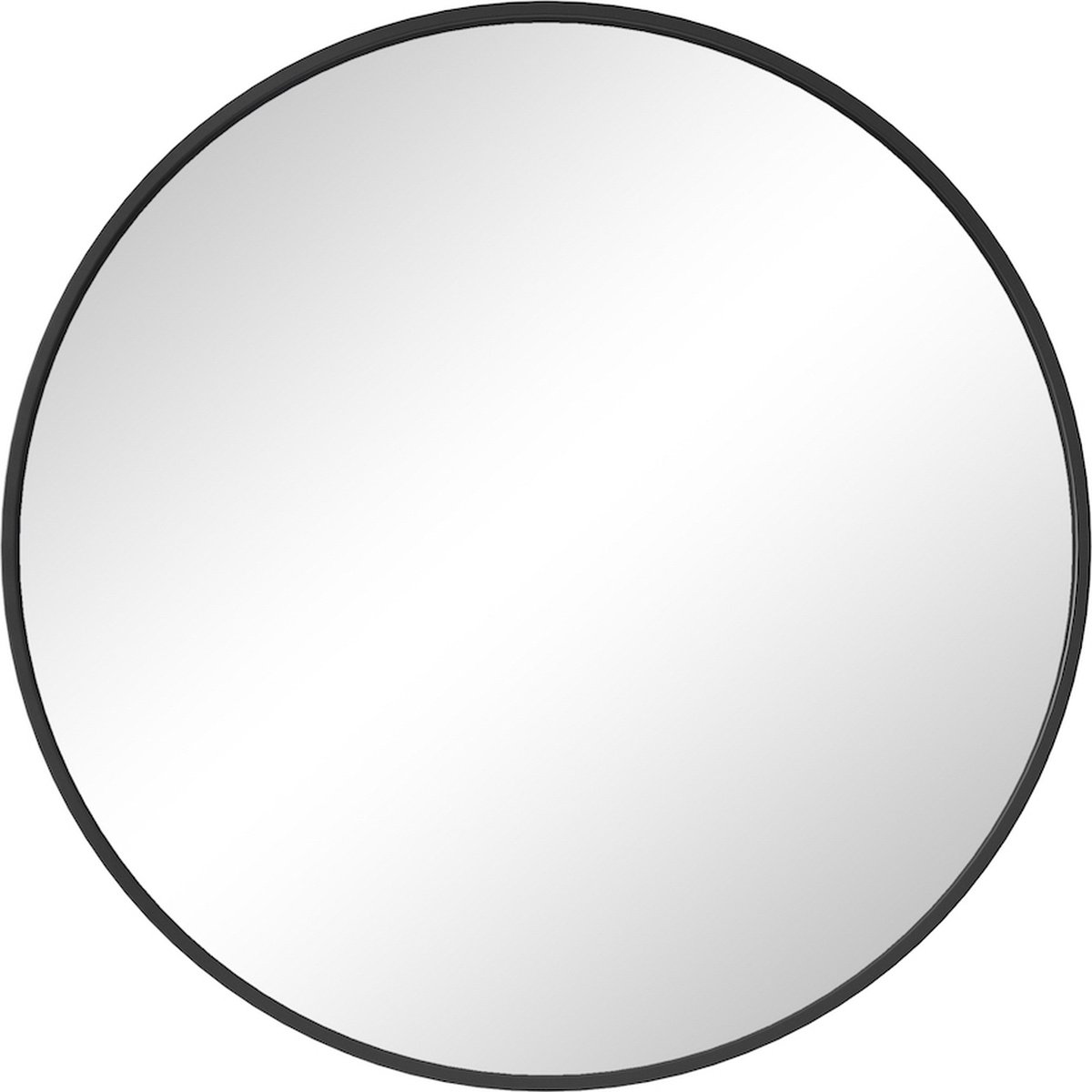 Badplaats Spiegel Concave 60 cm x 60 cm - Zwart - Badkamer Spiegel Rond
