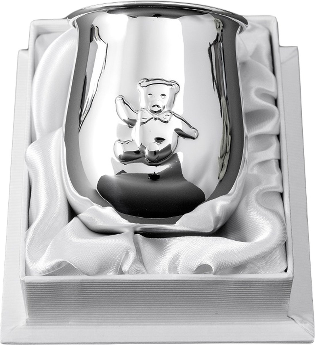 Goedkoopste Daniel Crégut doopbeker 'Ourson' - verzilverd metaal - Ø 6.5 cm H 7 cm