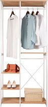 Kapstok-Kleding Opknoping Opslag Plank-Kleerhanger-Rekken-Schoenenrek-1PC Witte Eik