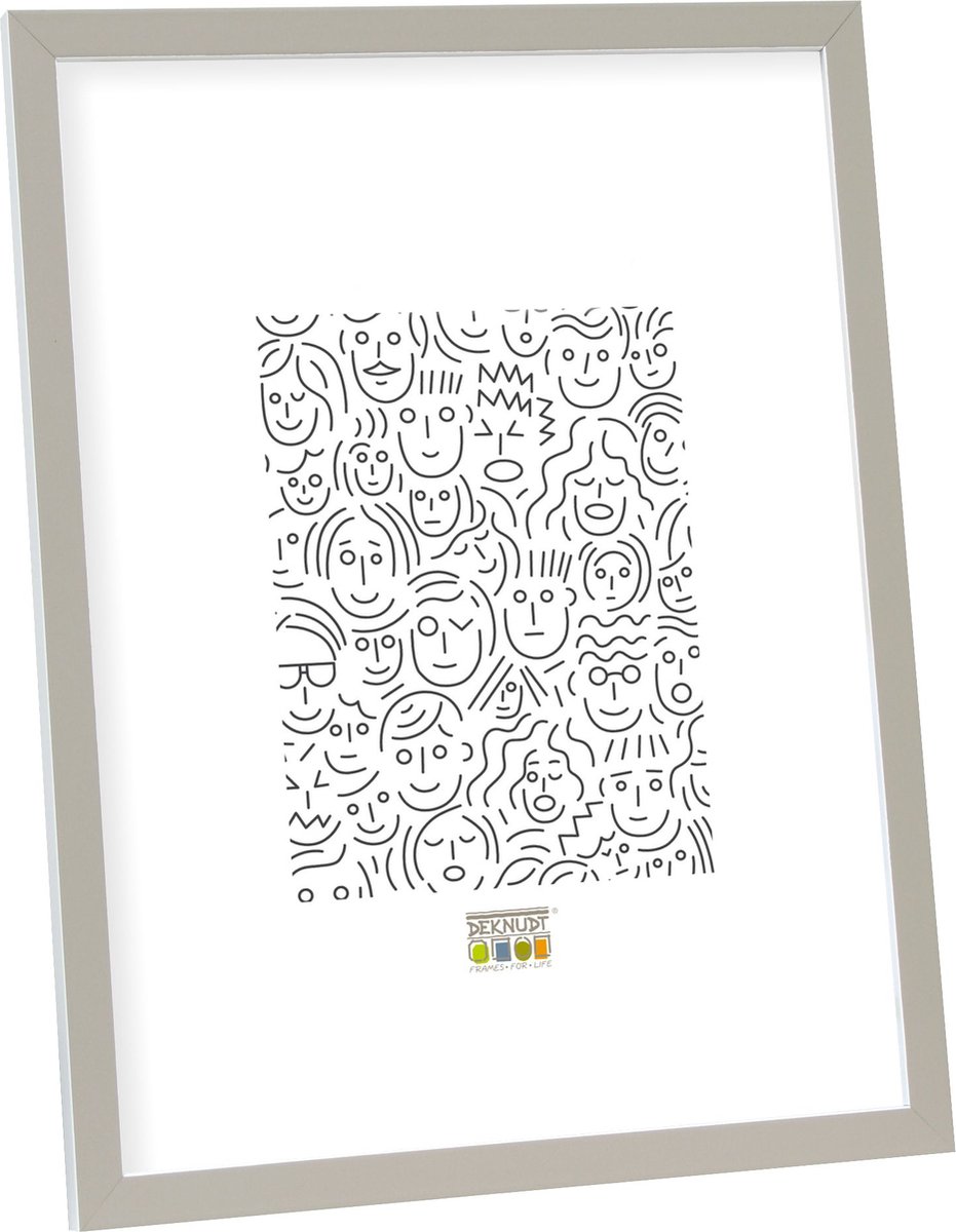 Deknudt Frames fotolijst S43AL7 - grijs/wit - foto: 18x24 cm