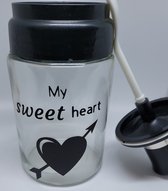 suikerpotje - sweetheart - uniek cadeau - suikerpotje met tekst