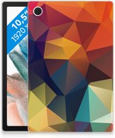 Hoesje Geschikt voor Samsung Galaxy Tab A8 2021 Print Case Polygon Color met transparant zijkanten