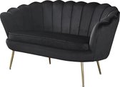 Shell Sofa gemaakt van fluweel zwart