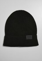 Urban Classics beanie muts met label black