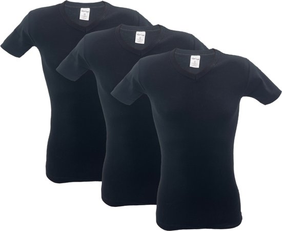 3 stuks SQOTTON V-hals T-shirt