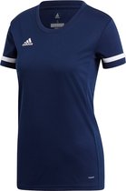 adidas - T19 Short Sleeve Jersey Women - Blauw Sportshirt - XXL - Blauw