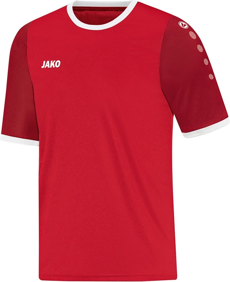 Jako Leeds Shirt Korte Mouw Heren - Rood / Donkerrood | Maat: S