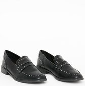 LOLALIZA Mocassins met mini studs - Zwart - Maat C41