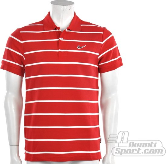 Nike - Polo Athletic Dept Club Pique - Polo Shirt - S - Rood/Wit | bol.com
