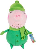 Peppa Pig knuffel - Papa Pig pluche knuffel 50 cm - Winter editie
