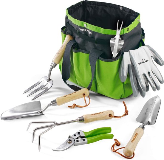 Ensemble d'outils de Outils de jardin de jardin en acier inoxydable 7 en 1  avec manche... | bol.com