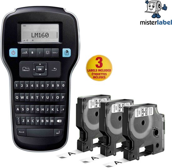 Dymo LabelManager 160 - Qwerty Toetsenbord - inclusief 3x D1 45013  Compatible... | bol