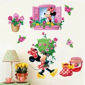 Muursticker Minnie Mouse Flower