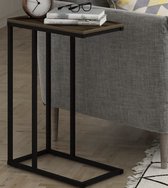 Luxaliving - Bijzettafel - Laptop tafel - Slaapkamer - Salon - Bruin / Zwart - Woondecoratie