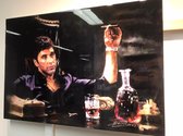 Blackarts - Schilderij - Tony Montana Plexiglas+forex Top Kwaliteit - Multicolor - 80 X 120 Cm