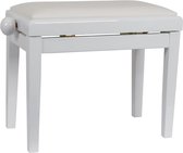 Innox PB 40W pianobank gloss wit, wit leer