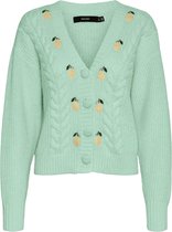 Vero Moda Vest Vmnewwine Ls V-neck Emb Cardigan Ga 10260579 Brook Green/w. Embroide Dames Maat - S