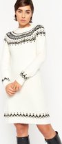 LOLALIZA Trui-jurk met jacquard - Wit - Maat XS