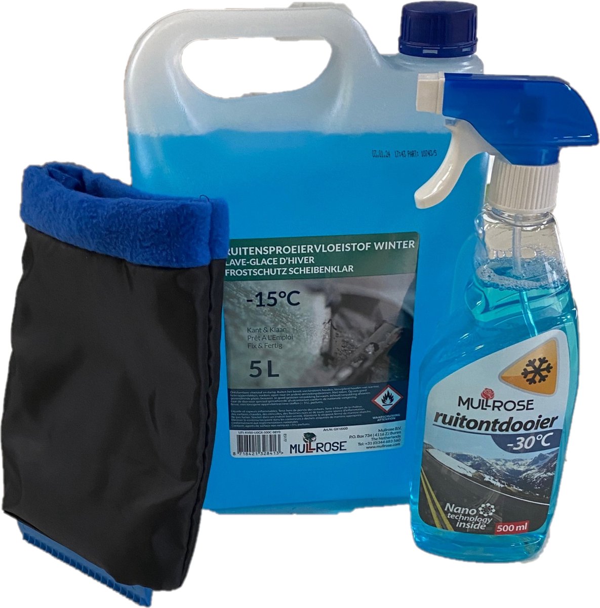Winter- vorst- auto- vloeistof-triggerfles, ijskrabber-