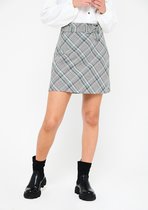 LOLALIZA Korte geruite rok - Blauw - Maat 40