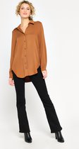 LOLALIZA Hemd met viscose - Camel - Maat 46