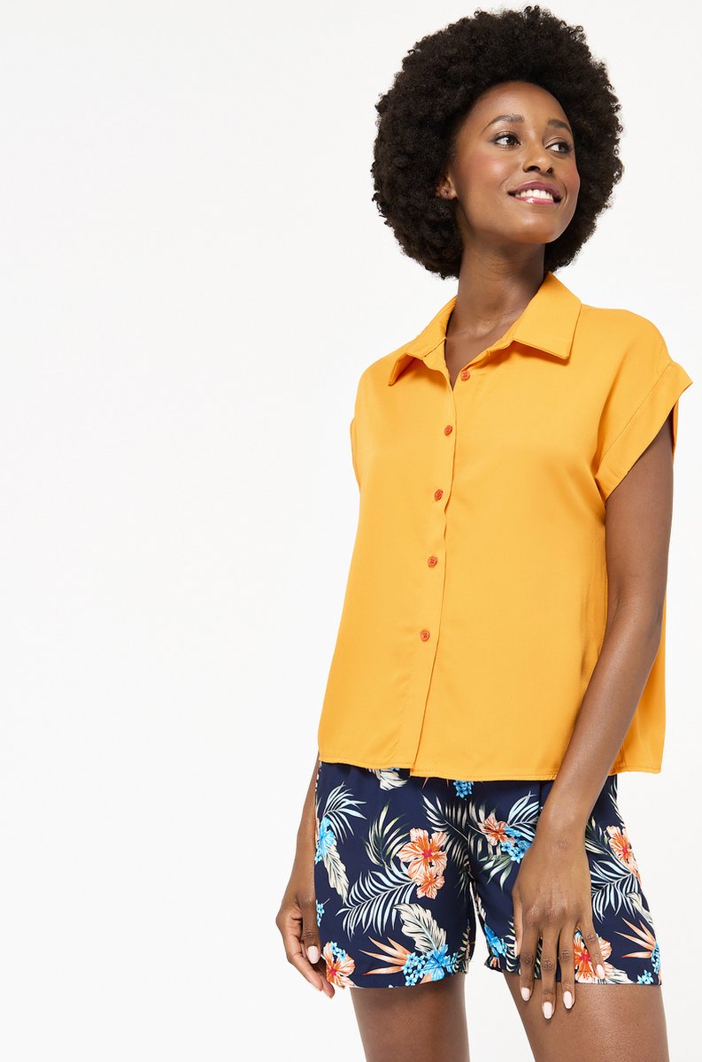 Widmann - Hawaiiaanse outfit, shirt met korte mouwen en shorts, bloemen, aloha, strandfeest, vermomming