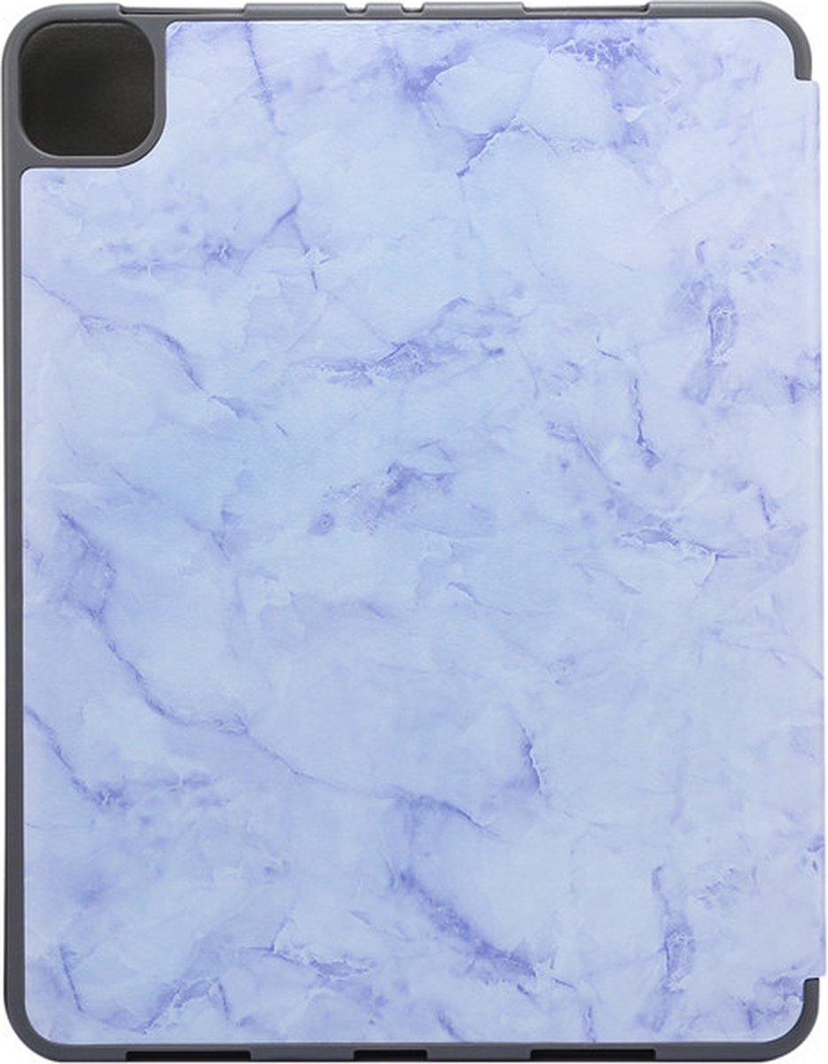 Apple iPad Pro 12.9 (2021) Hoes | Leren iPad Book Case | iPad Hoesje | Blauw