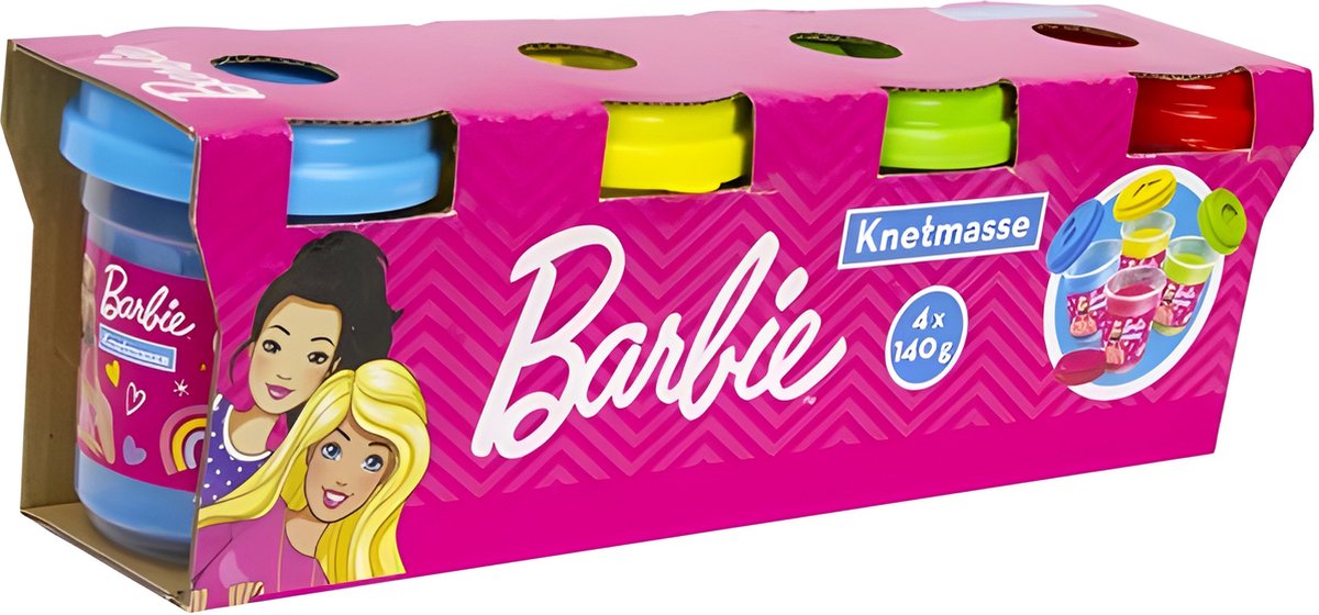 Barbie Play-Doh Klei Potjes - play dough set - 4-pack