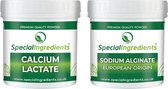 Moleculair koken - Sodium (natrium) alginaat & Calcium lactaat - 2 x 100 gram - Molecular Gastronomy