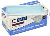 M-SAFE Medische mondkapjes type 2 - Mondmasker - Type IIR - Blauw - 50 Stuks - Wegwerp