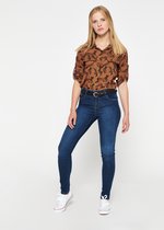 LOLALIZA Overhemd met zebra print - Bruin - Maat 34