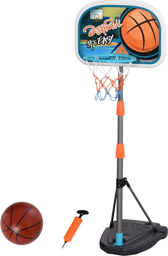 Kinder Basketbal Set - Basketbalstandaard Met Bal + Pomp + Net + Bord Ring  Korf -... | bol.com