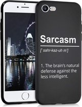 iMoshion Hoesje Siliconen Geschikt voor iPhone SE (2022) / SE (2020) / 8 / 7 - iMoshion Design hoesje - Zwart / Sarcasm