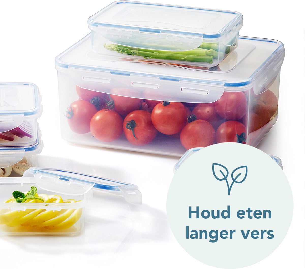 Lock&Lock Diepvriesbakjes - Meal prep bakjes - Vershoudbakjes - 2,3 liter - Set 3 stuks - 100% Lekvrij - BPA vrij - PFAS vrij - Magnetron bakjes met deksel - Diepvriesdozen - Bewaarbakjes - Vershouddoos - Transparant — afbeelding 3