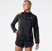 New Balance Reflective Accelerate Jacket Dames Sportjas - Black/Reflective - Maat XS